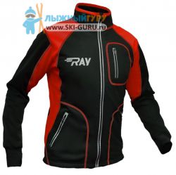 Куртка разминочная RAY, модель Star (Unisex), цвет черный/красный размер 50 (L)