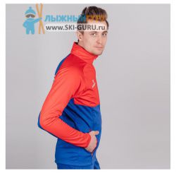 Куртка разминочная Nordski, модель Premium Patriot (Man), цвет синий/красный, размер 52 (XL)