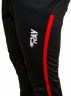 Брюки беговые RAY, модель Active (Kid), цвет черный/красный, размер 38 (рост 140-146 см)