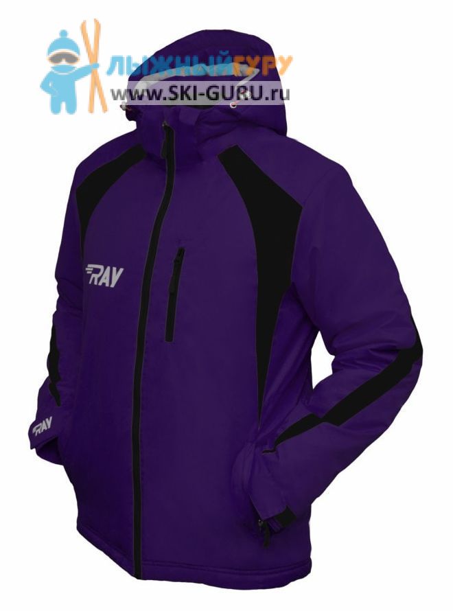 Куртка утеплённая RAY, модель Патриот (Unisex), цвет фиолетовый/черный, размер 50 (L)