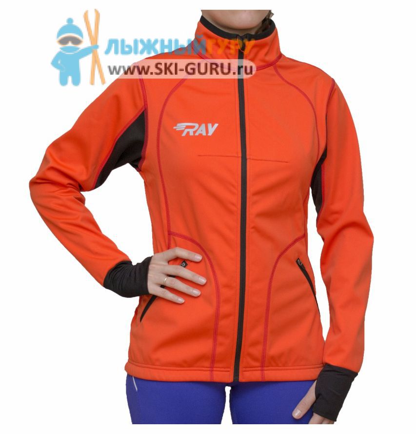 Куртка разминочная RAY, модель Star (Woman), цвет оранжевый/черный, размер 42 (XS)