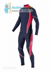 Комбинезон лыжный гоночный RAY, модель Star (Unisex), цвет серый/красный размер 52 (XL)