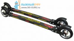 Лыжероллеры коньковые RAY Сarbon Skate колесо каучук (№1) 100х24 мм, очень меделенная рез с коробкой