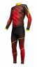 Комбинезон лыжный гоночный RAY, (Unisex), цвет красный/черный/желтый, рисунок ЛУЧ, размер 44 (XS)