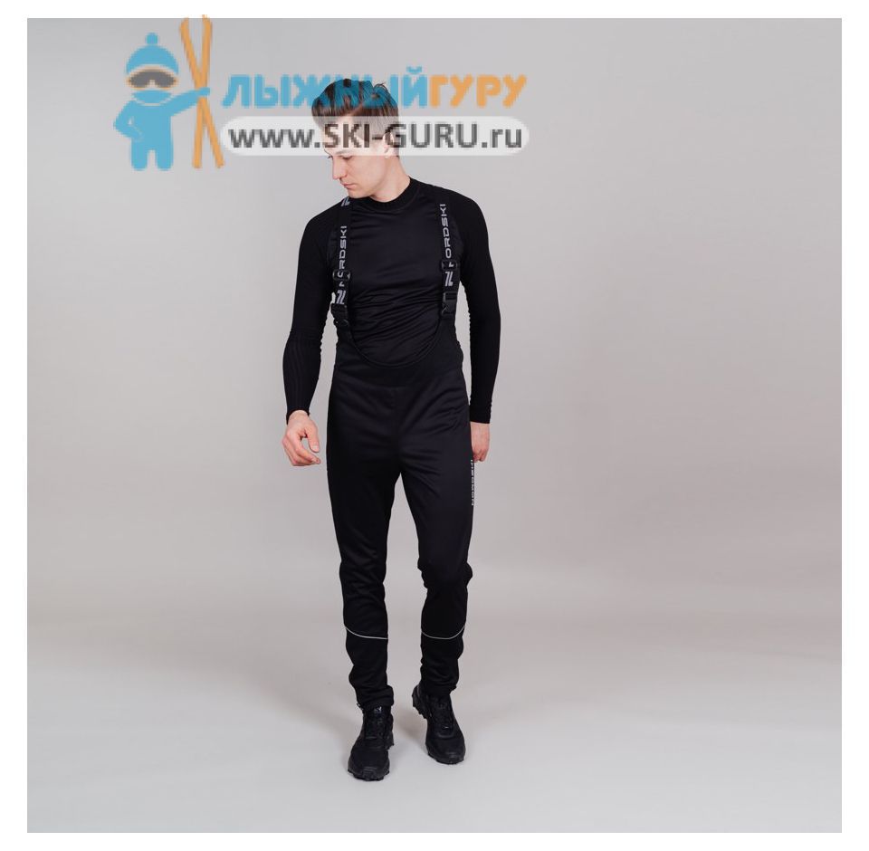 Брюки разминочные Nordski, модель Active (Man), цвет черный, размер 52 (XL)