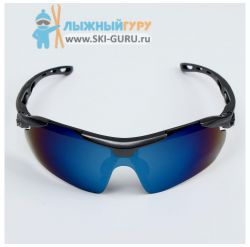 Очки спортивные "Мастер К." UV400, ширина 14 см, дужка 14 см, линза 4.5х8 см