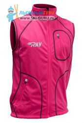 Жилет разминочный RAY, модель Star (Unisex), цвет малиновый/черный размер 42 (XXS)