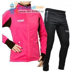 Лыжный костюм RAY, модель Star (Woman), цвет малиновый/черный, размер 56 (4XL)
