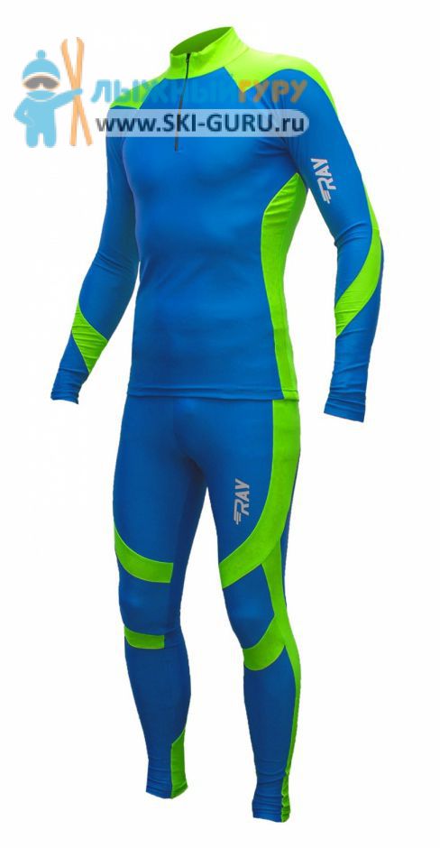 Комбинезон лыжный гоночный RAY, модель Next (Unisex), цвет синий/зеленый размер 42 (XXS)