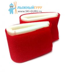 Красные липучки для беговых лыж (2 шт)