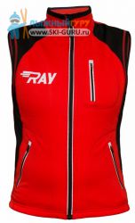 Жилет разминочный RAY, модель Star (Unisex), цвет красный/черный размер 52 (XL)