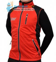 Жилет разминочный RAY, модель Star (Unisex), цвет красный/черный размер 56 (XXXL)