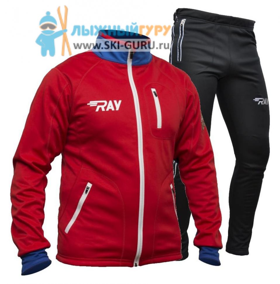 Лыжный костюм RAY, модель Star (Unisex), цвет красный/синий белая молния размер 48 (M)
