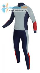 Лыжный гоночный комбинезон RAY, модель Race (Unisex), цвет серый/темно-синий/красный размер 44 (XS)