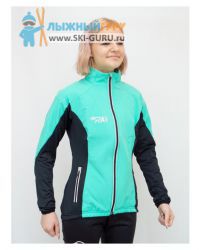 Куртка разминочная RAY WS модель PRO RACE (Women) бирюза/черный с/о молния, размер 44