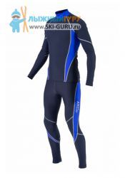 Лыжный гоночный комбинезон RAY, модель Star (Unisex), цвет серый/синий размер 44 (XS)