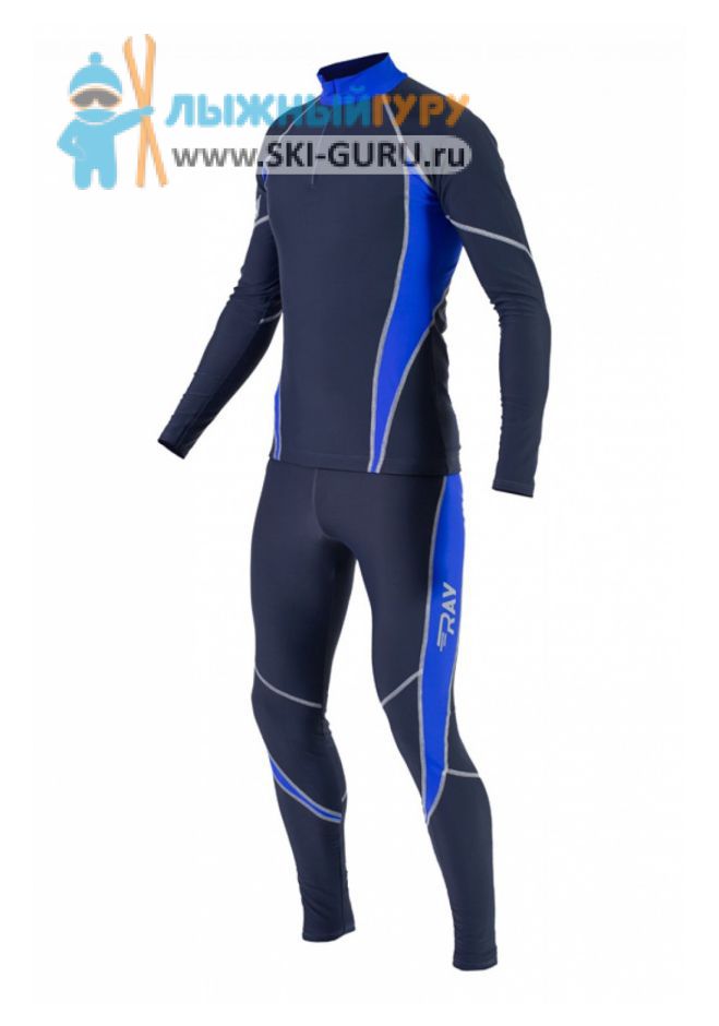 Лыжный гоночный комбинезон RAY, модель Star (Unisex), цвет серый/синий размер 44 (XS)