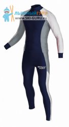 Лыжный гоночный комбинезон RAY, модель Race (Unisex), цвет темно-синий/белый/серый размер 44 (XS)